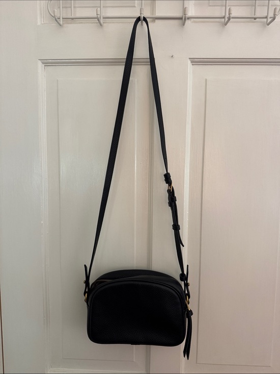 J. Crew Handbags - J. Crew Black Pebbled Leather Crossbody Bag